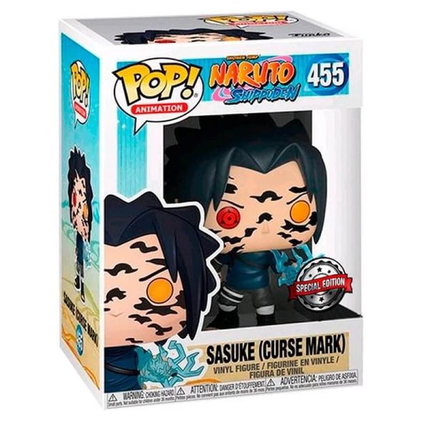 funko naruto sasuke con marca de maldición
