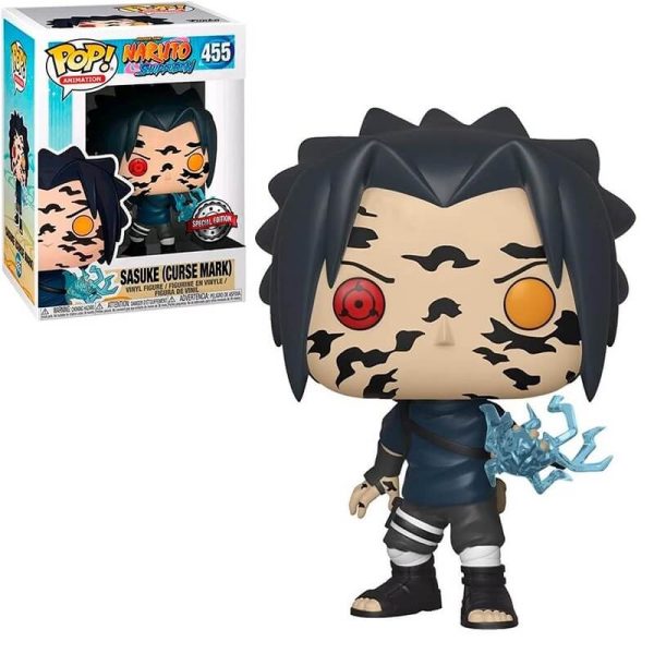 funko naruto sasuke con marca de maldición