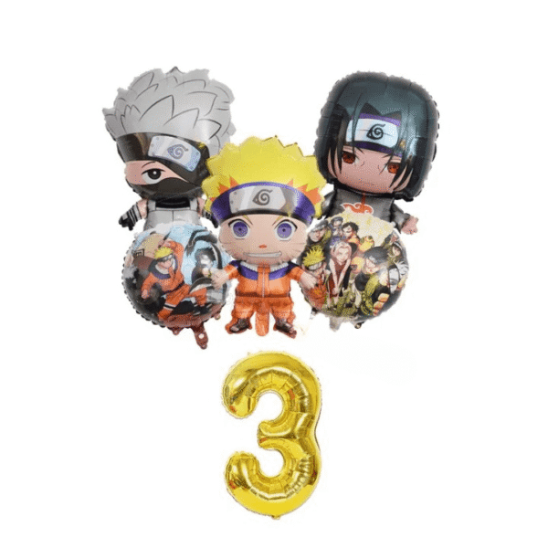 globos cumpleaños naruto 3 años