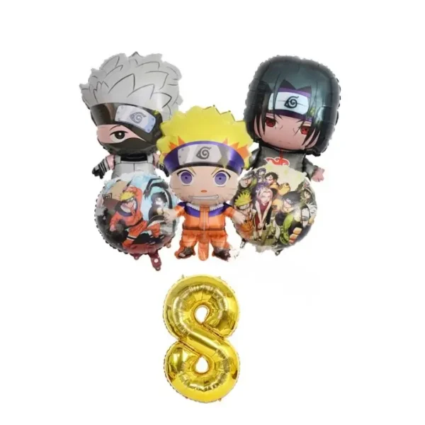 globos cumpleaños naruto 8 años