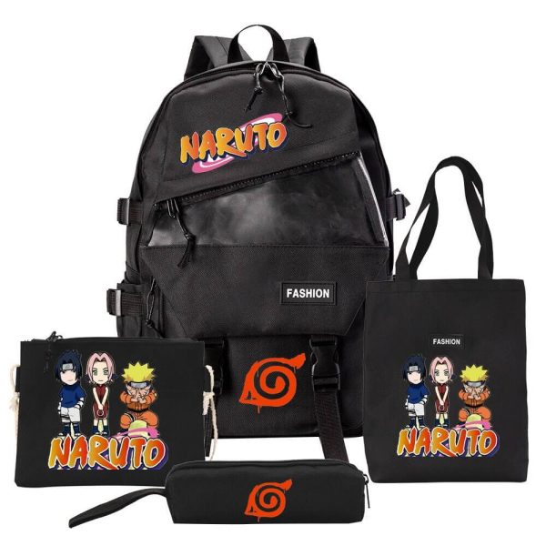 mochila naruto 4 piezas