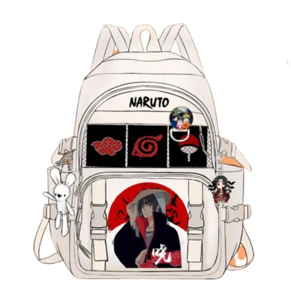 mochila naruto itachi akatsuki blanco