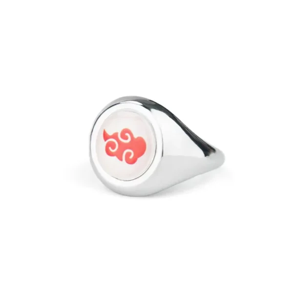 anillo naruto akatsuki plateado